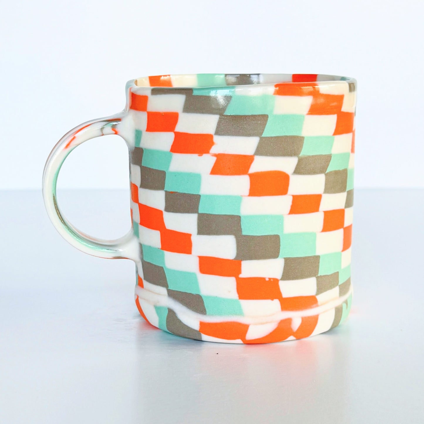 Checkered Nerikomi Mug