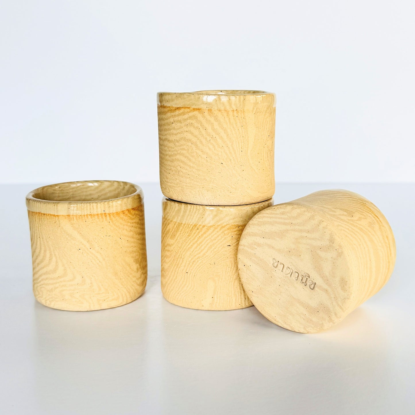 Stoneware Pitcher and Glasses