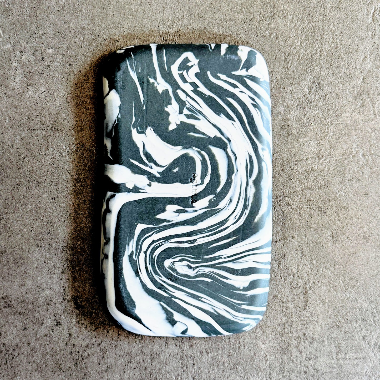 Black and White Nerikomi Sushi Plate