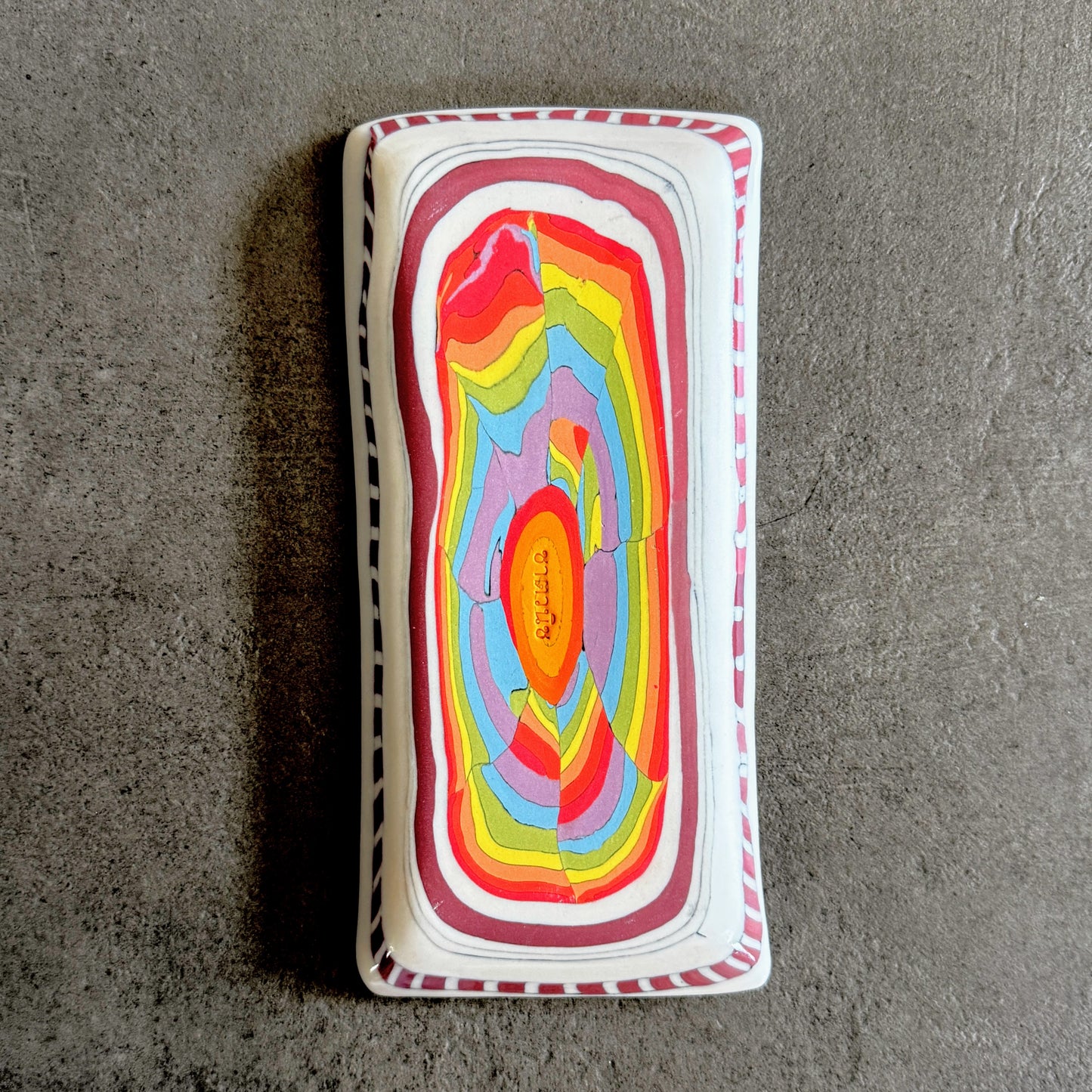 Rainbow Nerikomi Sushi Plate