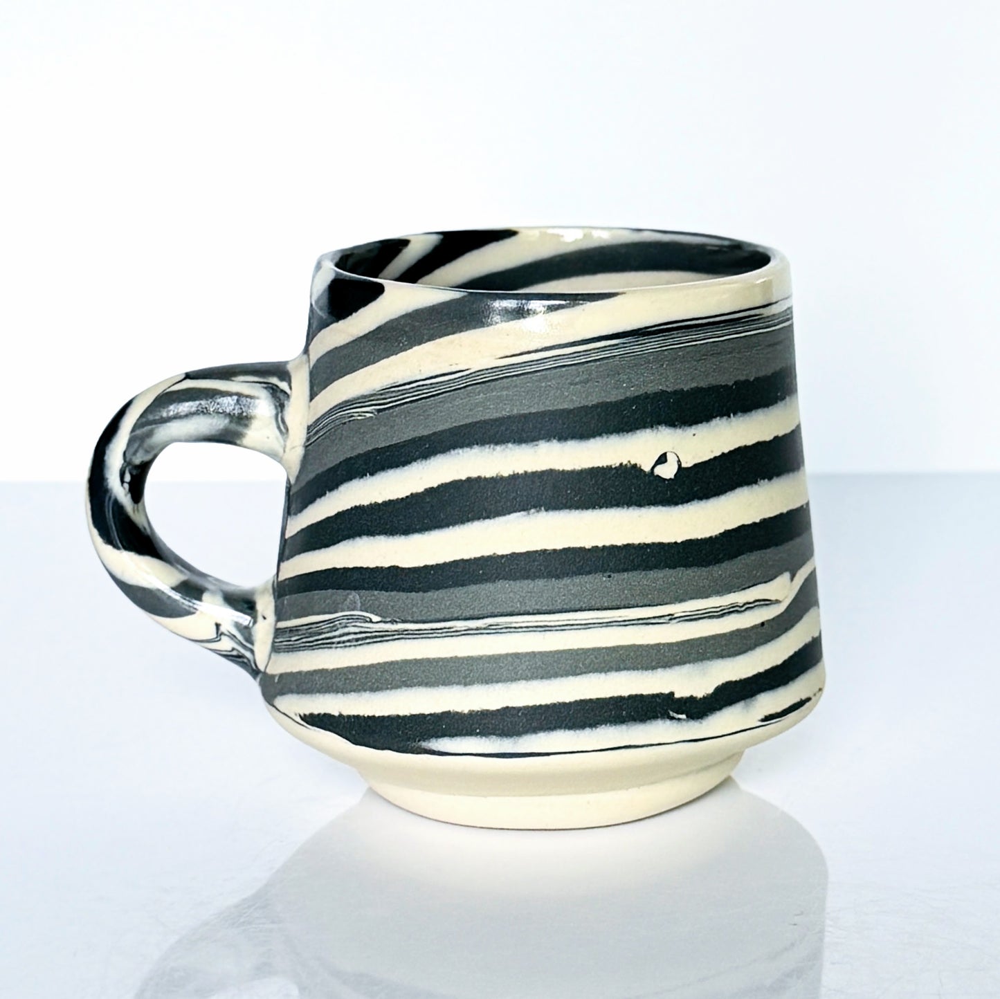 Black Tone Nerikomi Stoneware Mug