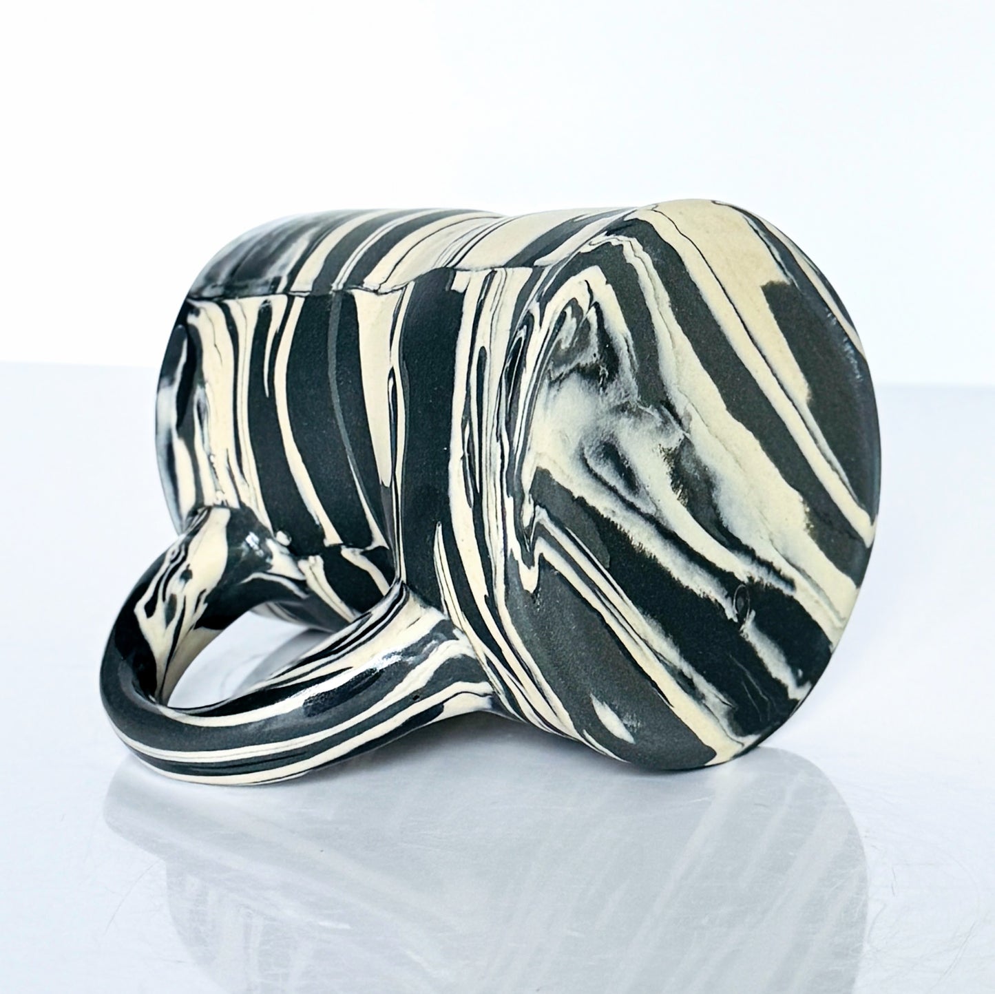 Black Tone Nerikomi Stoneware Mug
