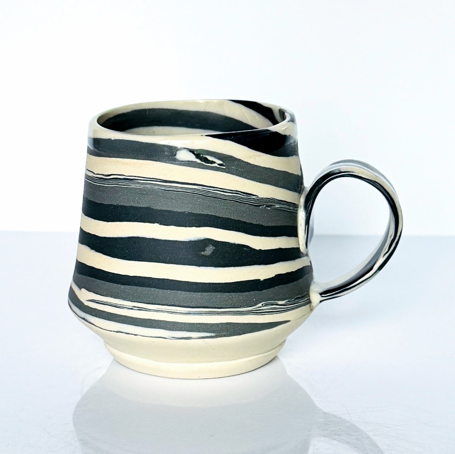 Black Tone Nerikomi Stoneware Mug