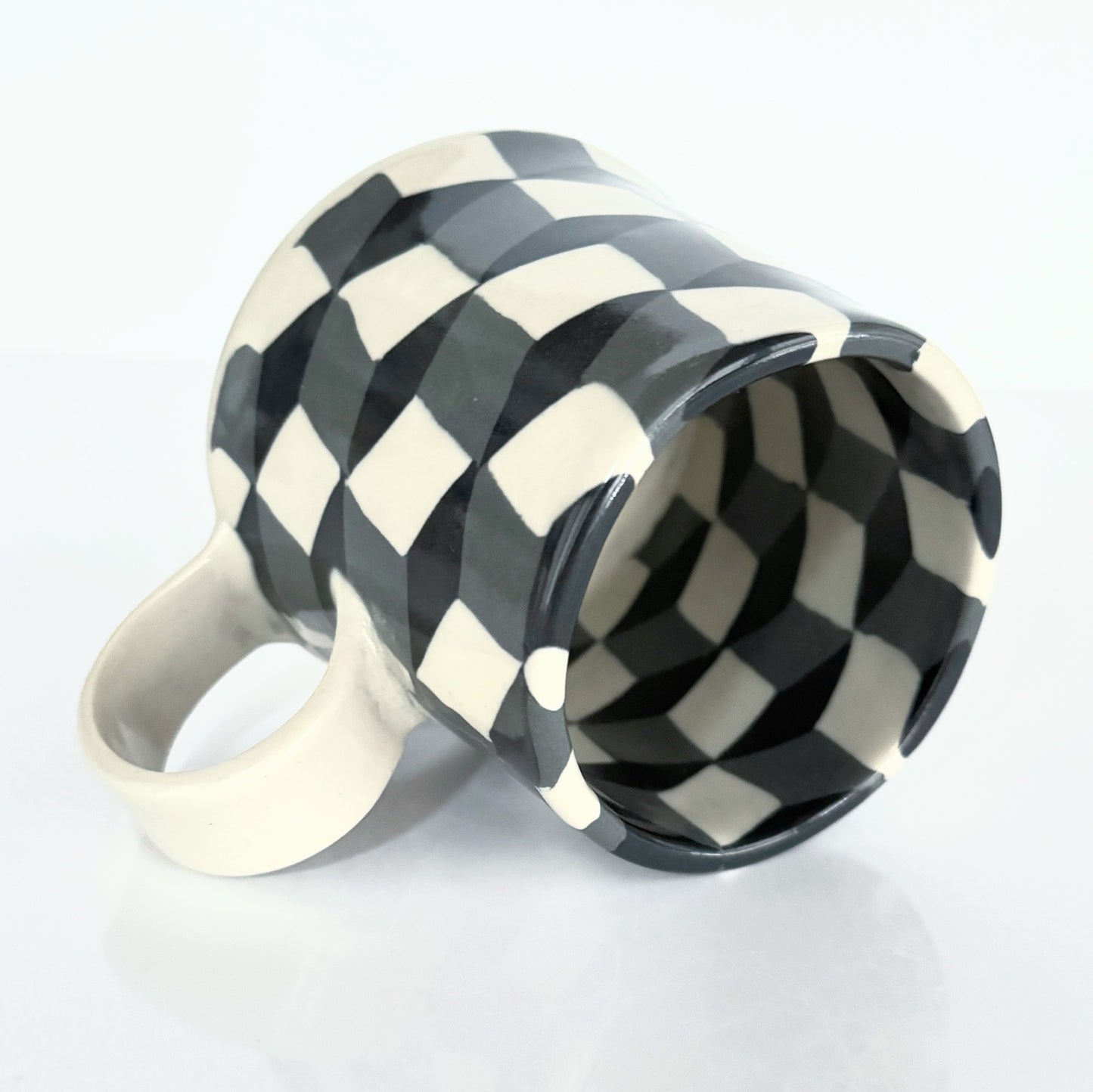 Black and White Cube Nerikomi Mug
