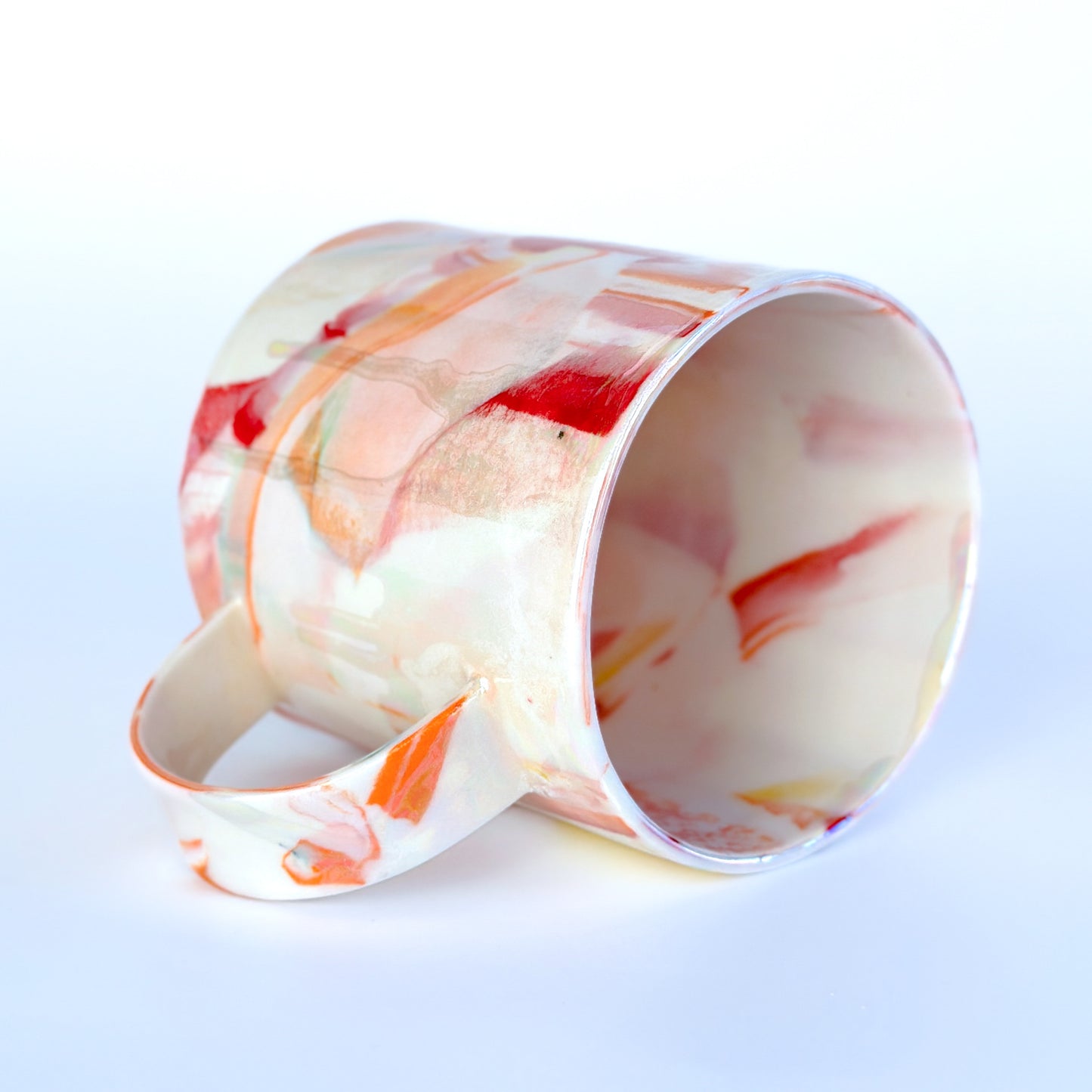 Drippy Mother of Pearl Nerikomi Mug