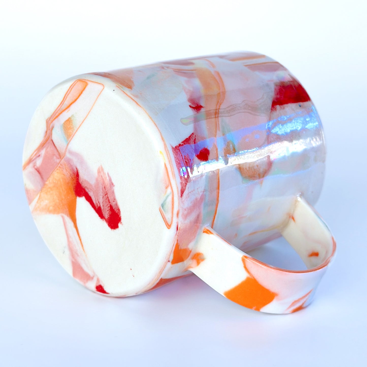 Drippy Mother of Pearl Nerikomi Mug