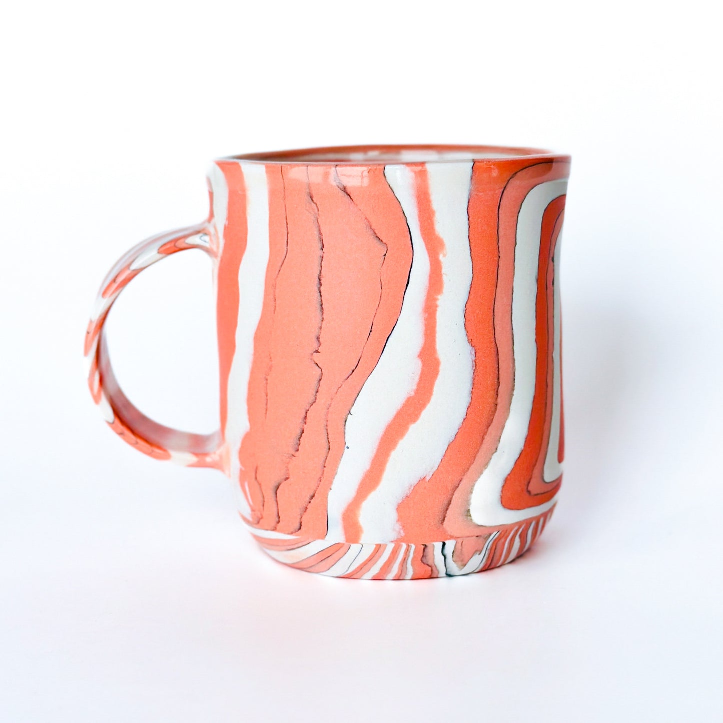 Pink Spiral Nerikomi Mug 1.5