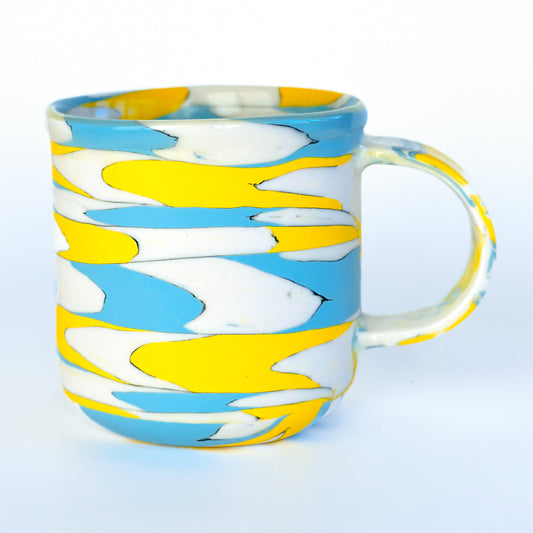 Yellow/Blue Series Nerikomi Mug 1.6