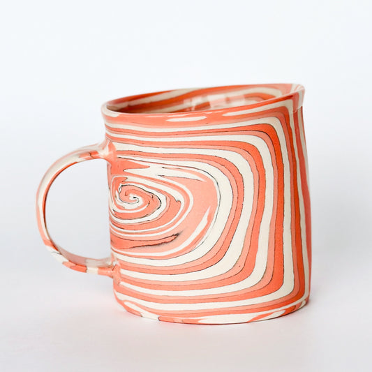 Pink Spiral Nerikomi Mug 1.6