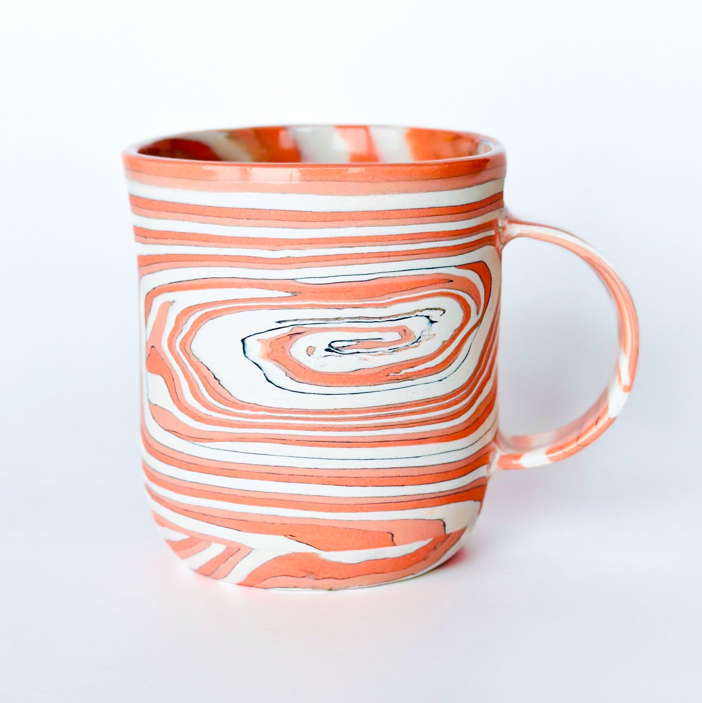 Pink Spiral Nerikomi Mug 1.5