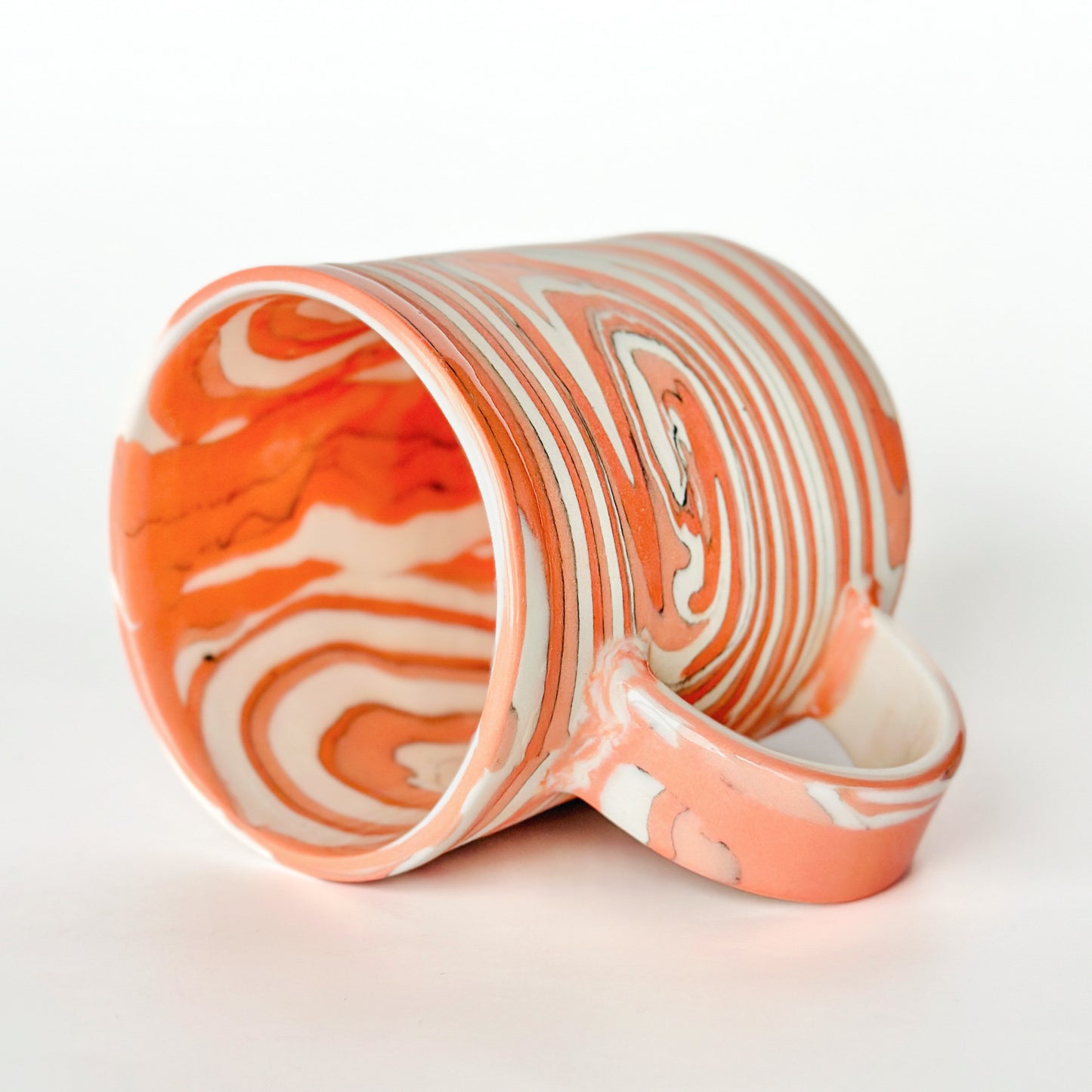 Pink Spiral Nerikomi Mug 1.6