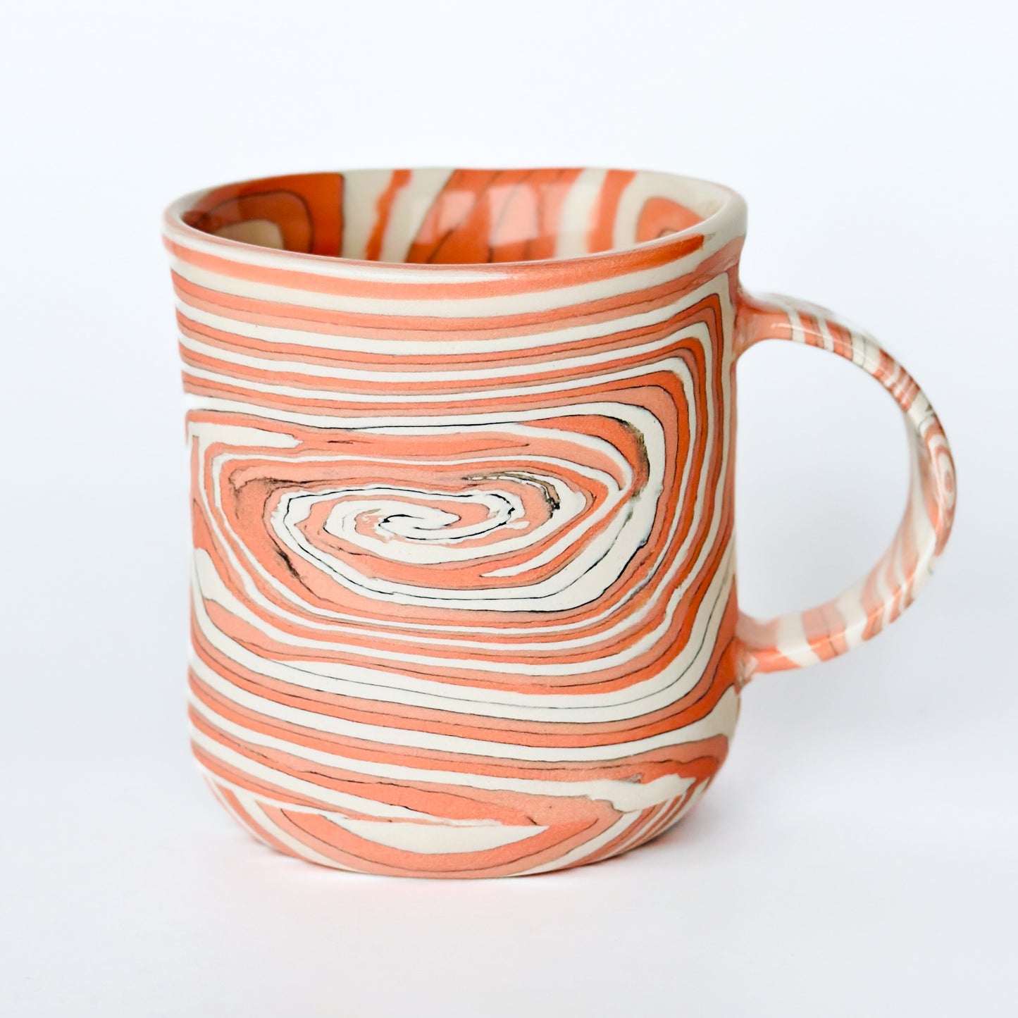 Pink Spiral Nerikomi Mug 1.4