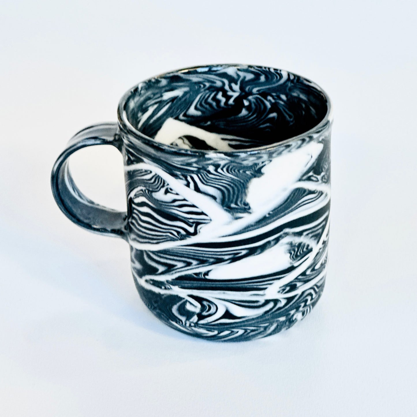 Black & White Mountain Nerikomi Mug 3.3