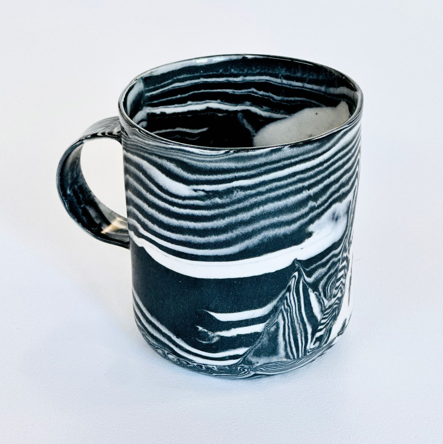 Black & White Mountain Nerikomi Mug 3.1