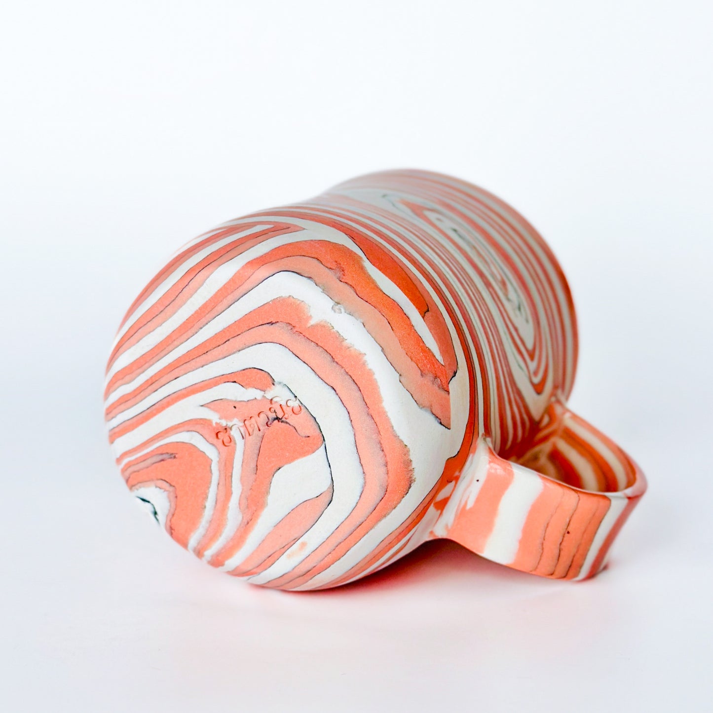 Pink Spiral Nerikomi Mug 1.5