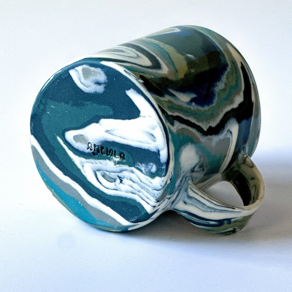 Grey Agate Mug 5 - Fully Glazed