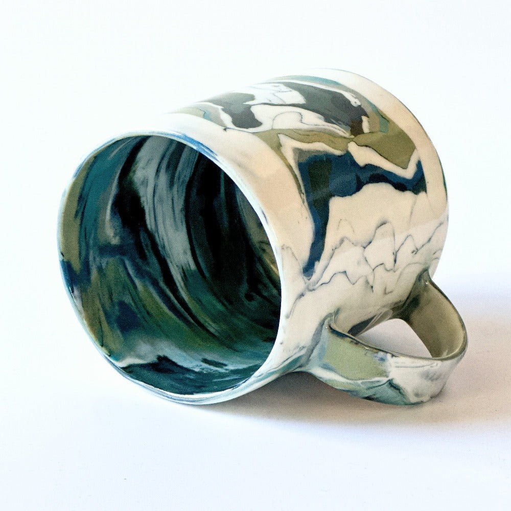 Grey Agate Mug 6 - Fully Glazed