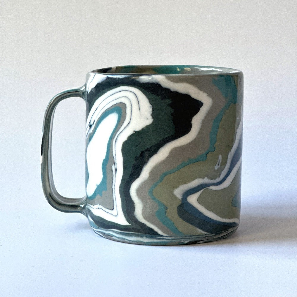 Grey Agate Mug 1 - Fully Glazed