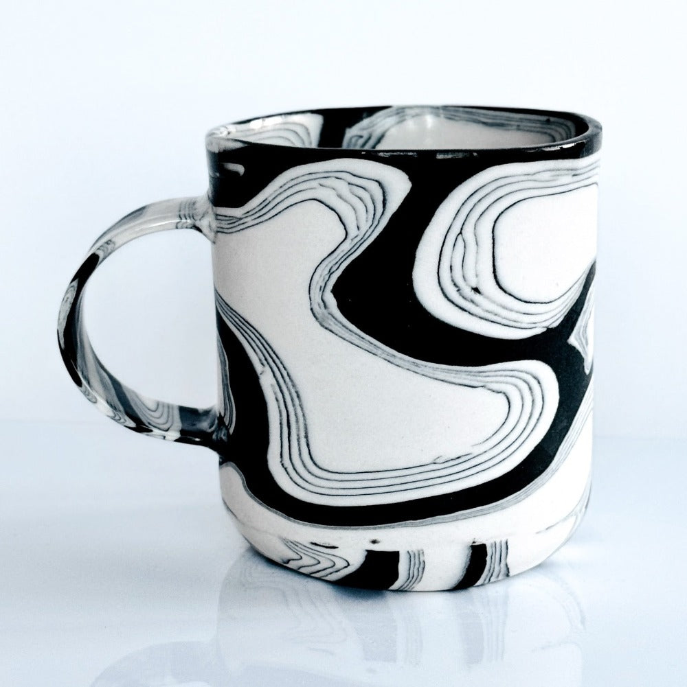 Black & White Nerikomi Mug 4.3