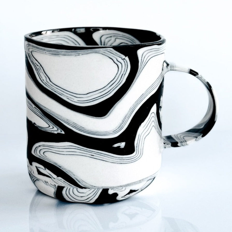 Black & White Nerikomi Mug 4.3