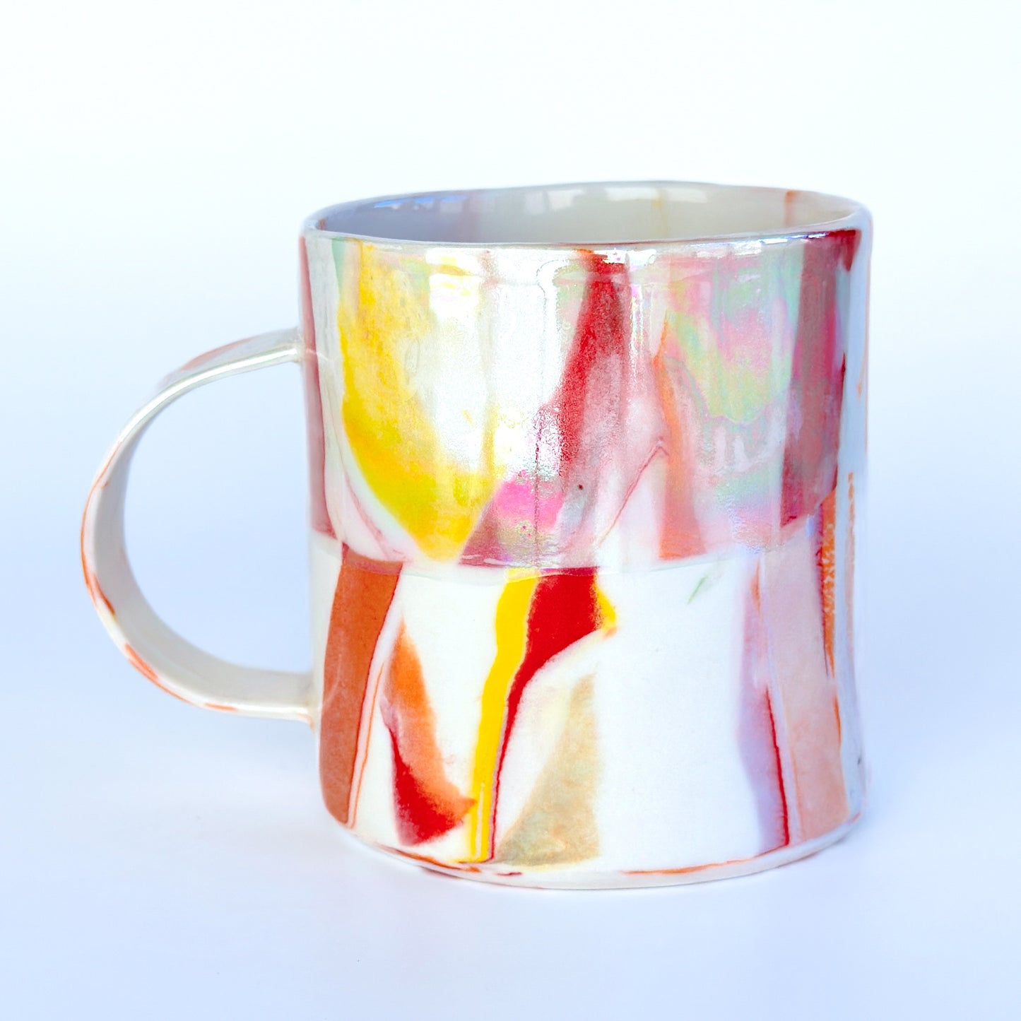 Drippy Mother of Pearl Nerikomi Mug