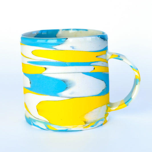 Yellow/Blue Series Nerikomi Mug 1.4