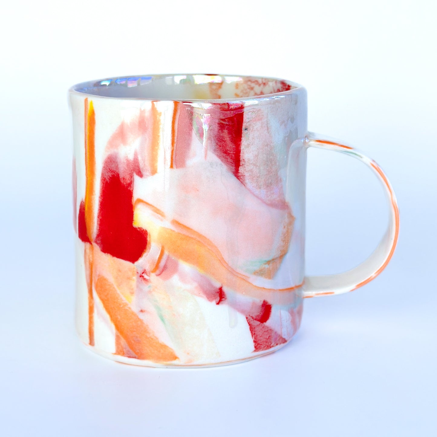 Drippy Mother of Pearl Nerikomi Mug