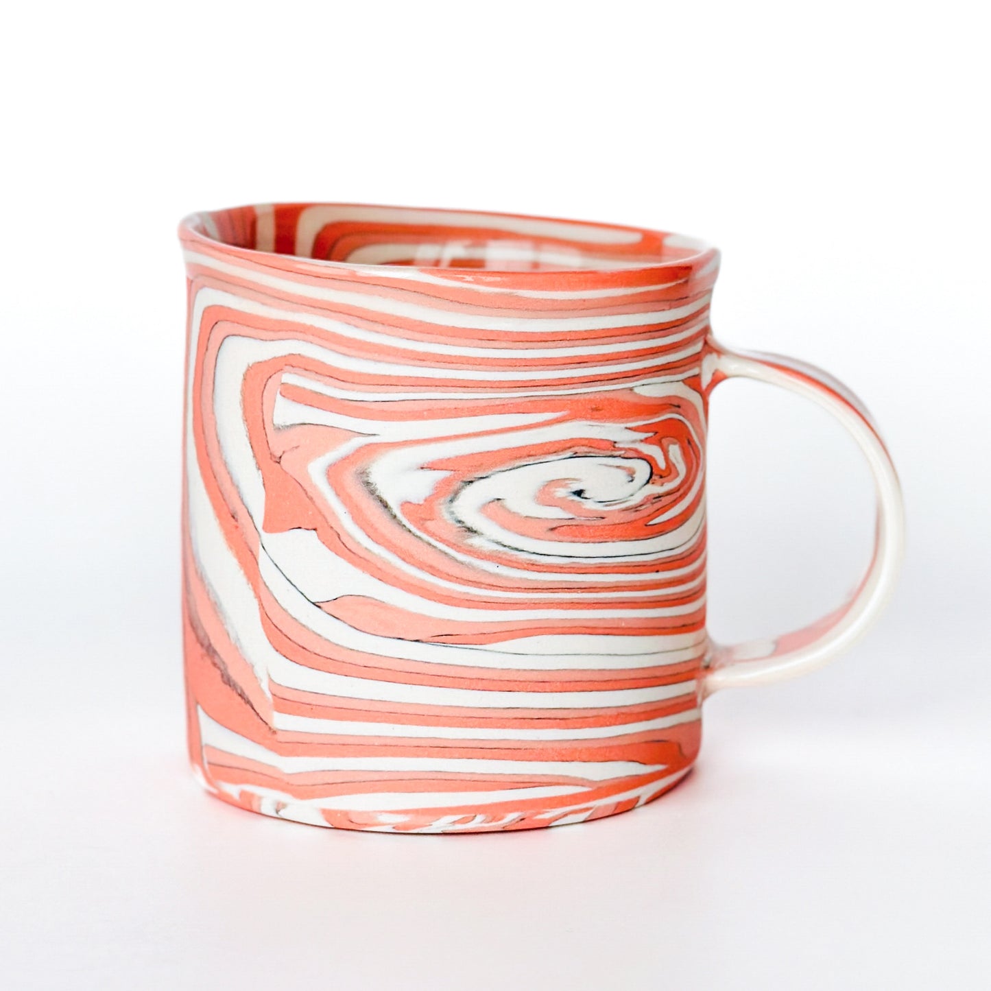 Pink Spiral Nerikomi Mug 1.6