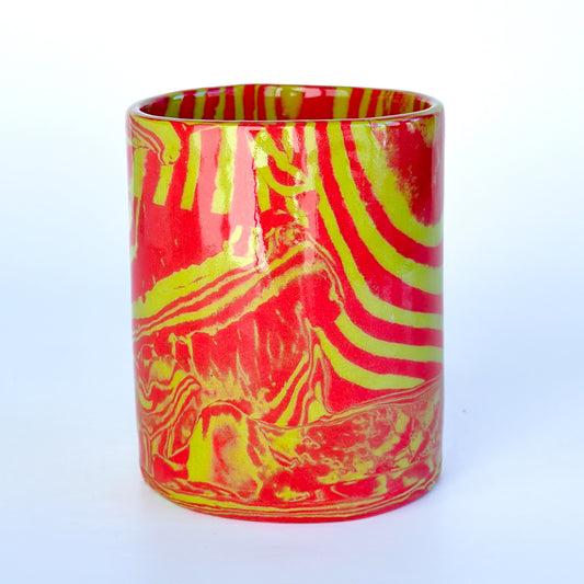 Red and Green Nerikomi Cup