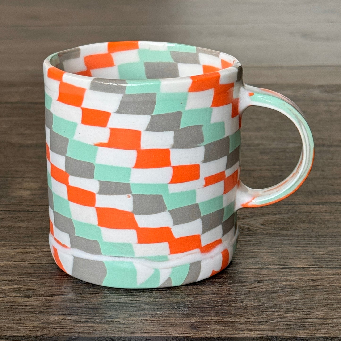 Checkered Nerikomi Mug