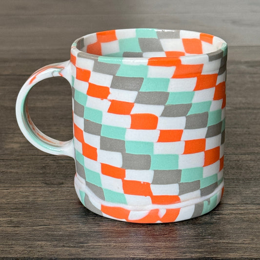 Checkered Nerikomi Mug