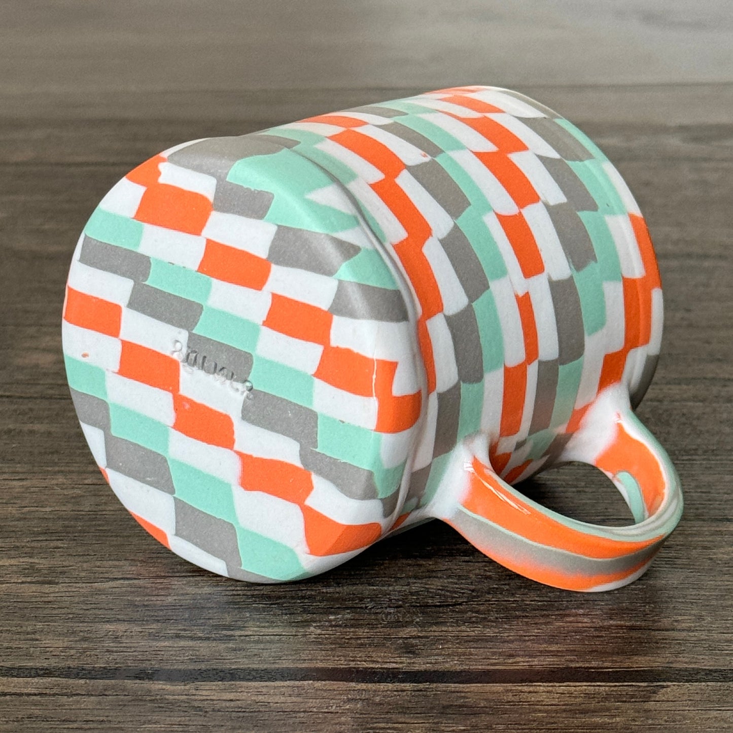 Checkered Nerikomi Mug