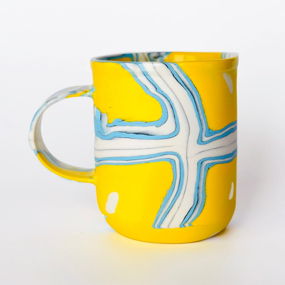 Yellow/Blue Series Nerikomi Mug 1