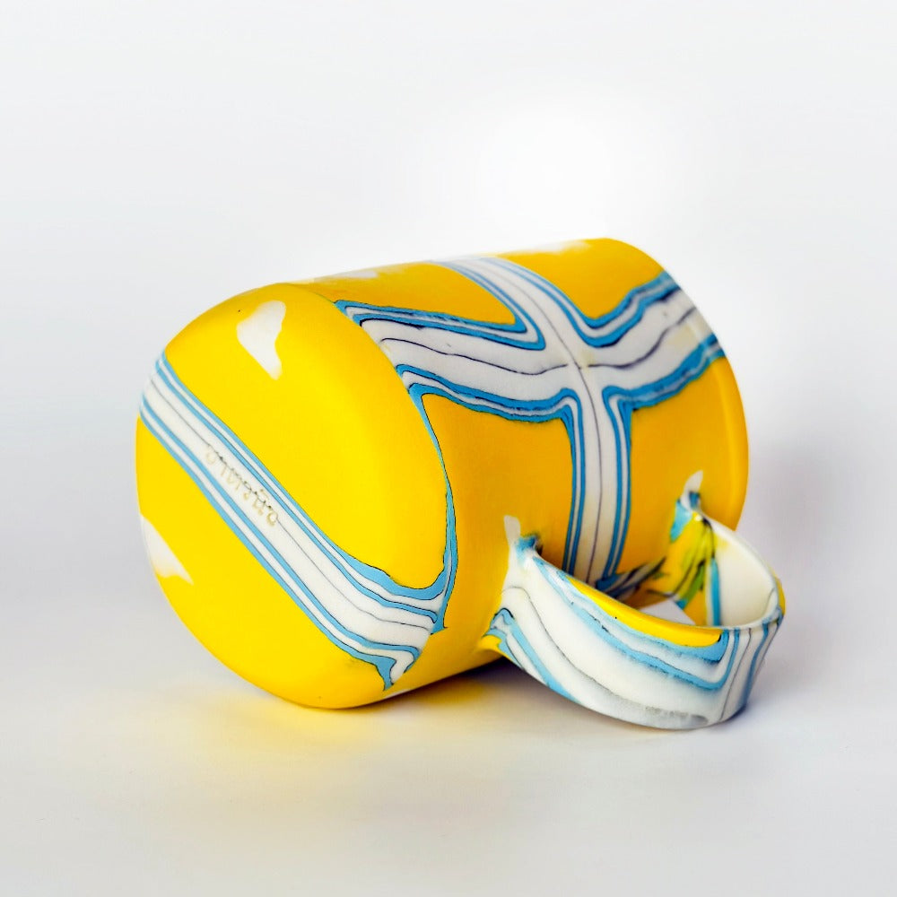 Yellow/Blue Series Nerikomi Mug 1