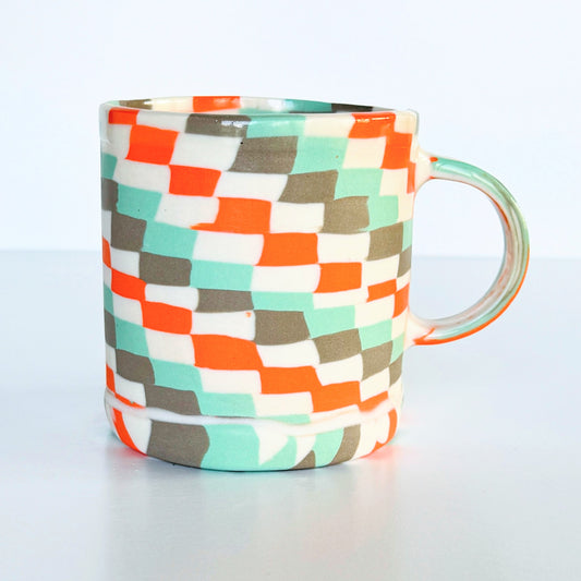 Checkered Nerikomi Mug