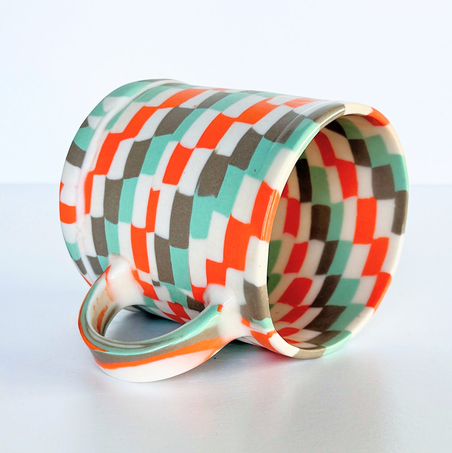 Checkered Nerikomi Mug