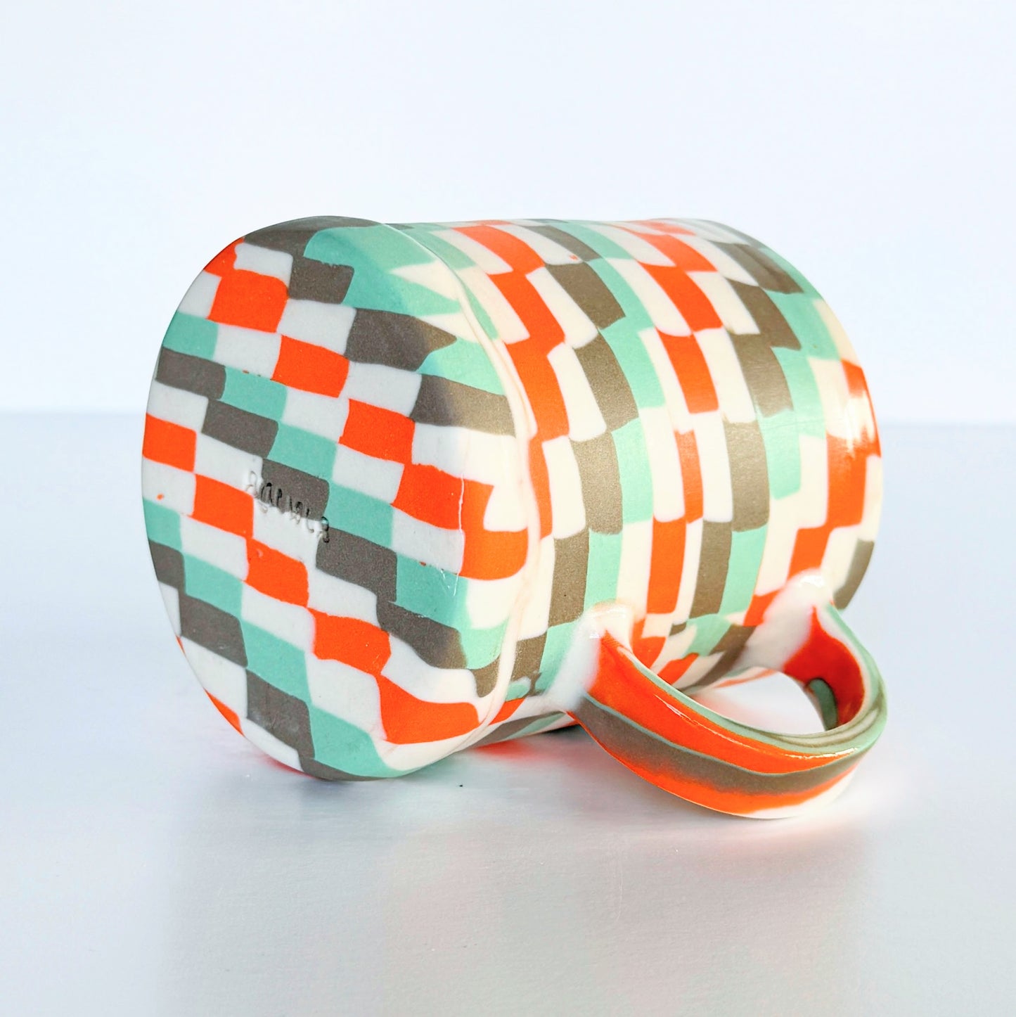 Checkered Nerikomi Mug