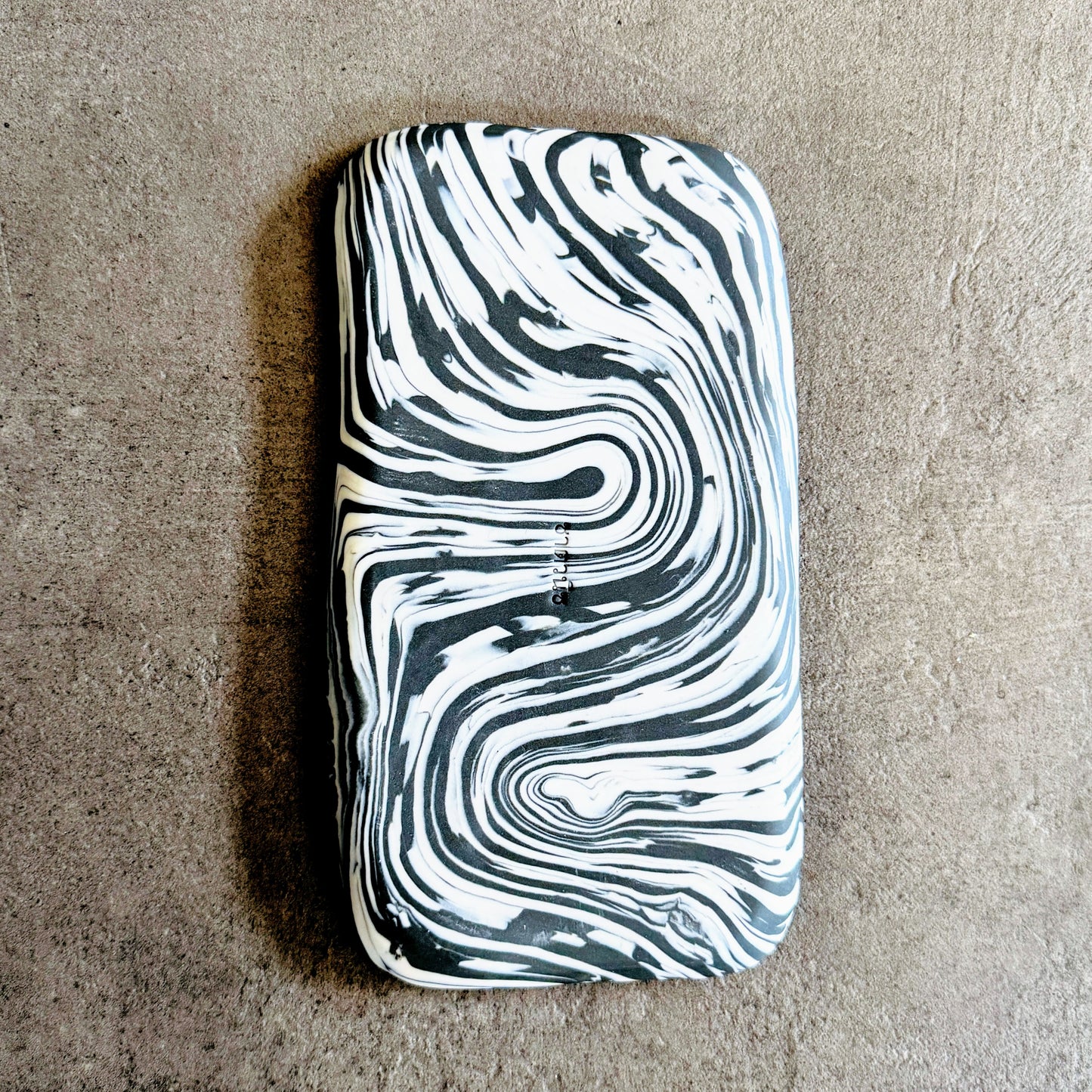 Black and White Nerikomi Sushi Plate