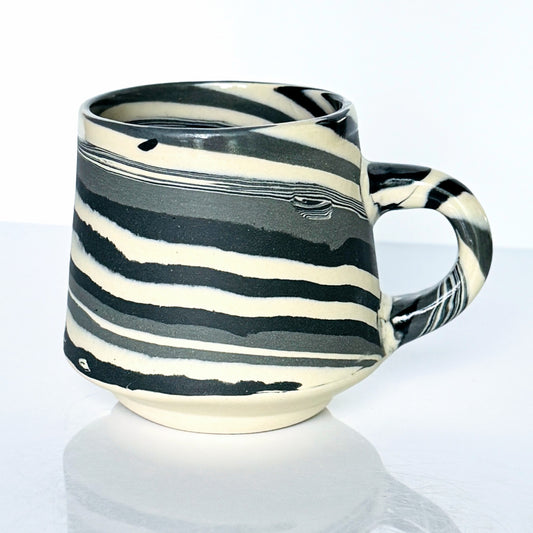 Black Tone Nerikomi Stoneware Mug