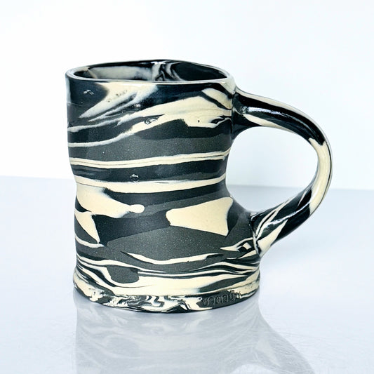 Black Tone Nerikomi Stoneware Mug
