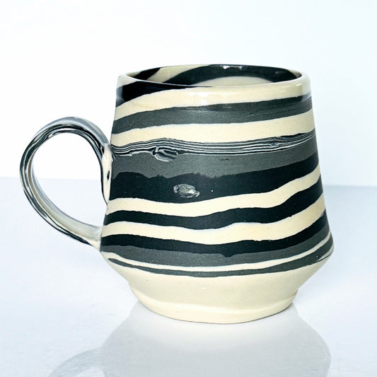 Black Tone Nerikomi Stoneware Mug