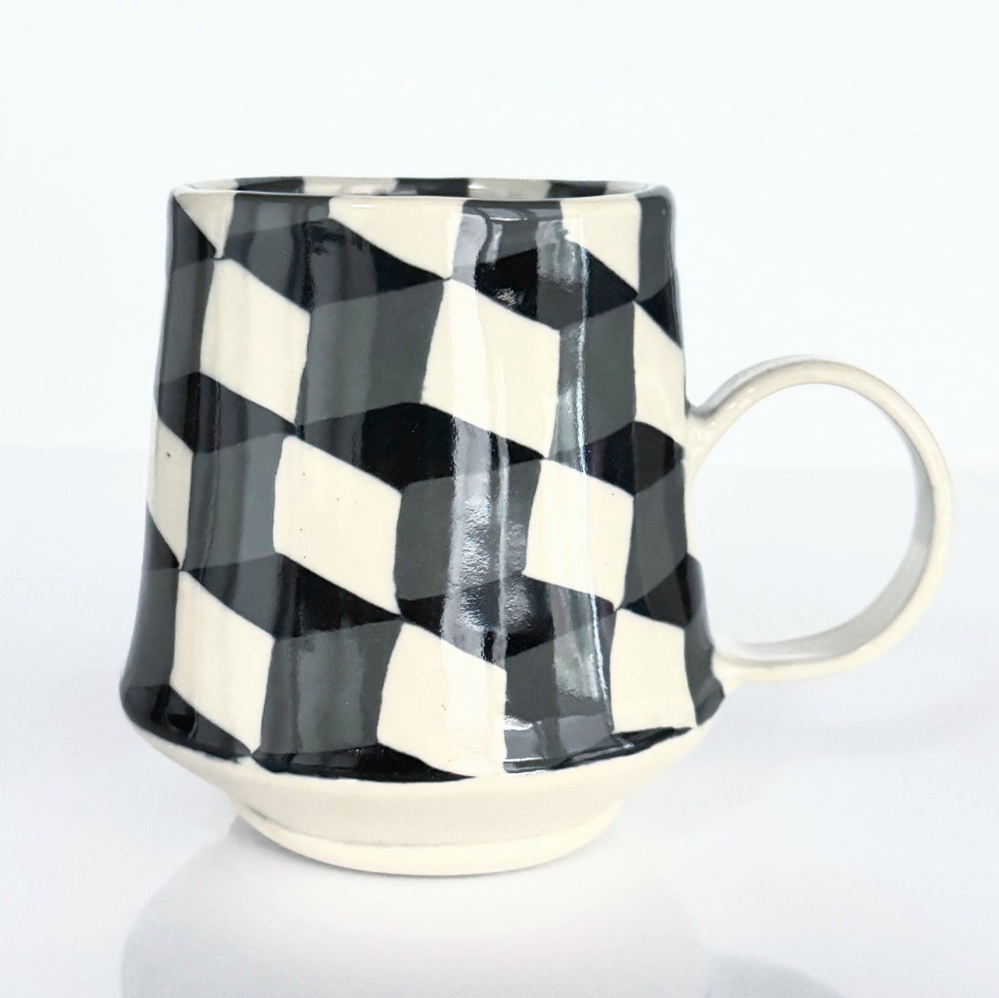 Black and White Cube Nerikomi Mug 4