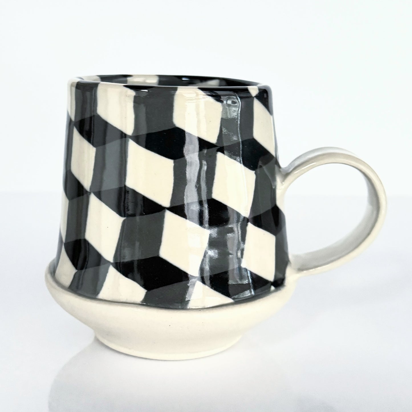 Black and White Cube Nerikomi Mug 3