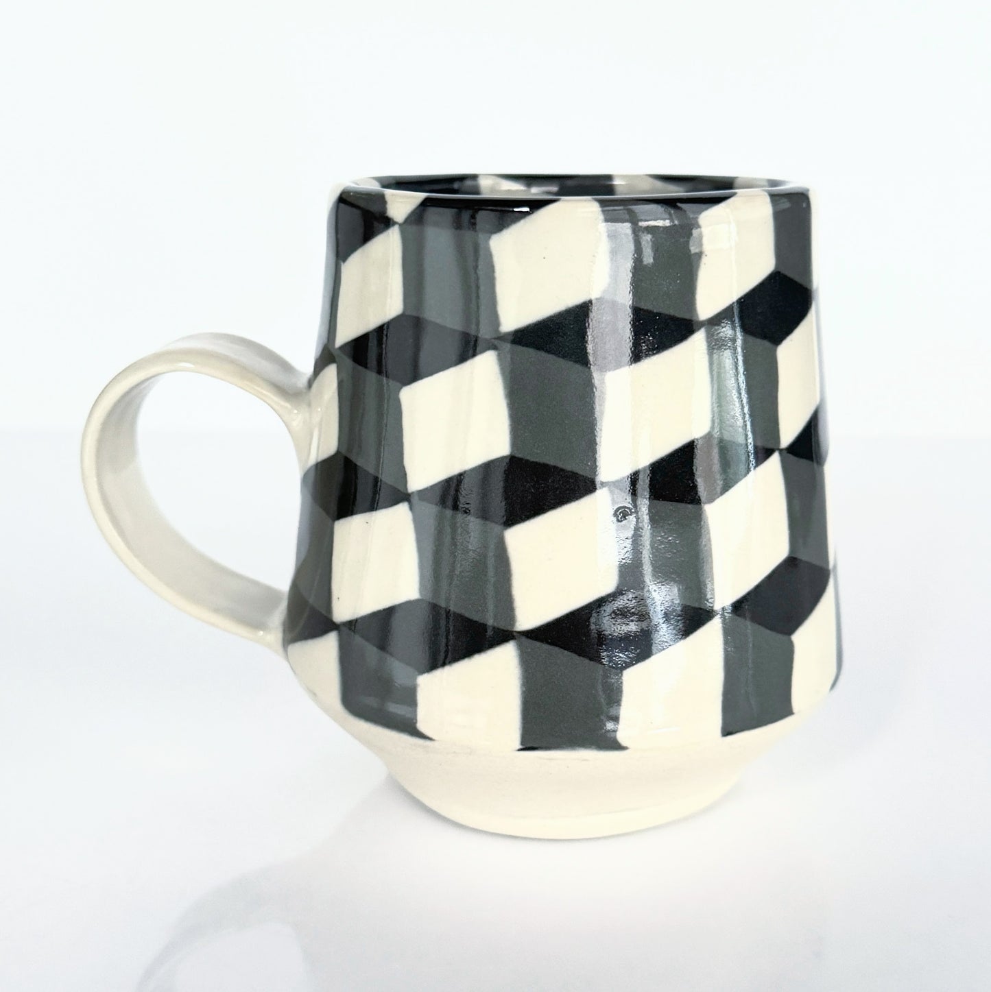Black and White Cube Nerikomi Mug 2