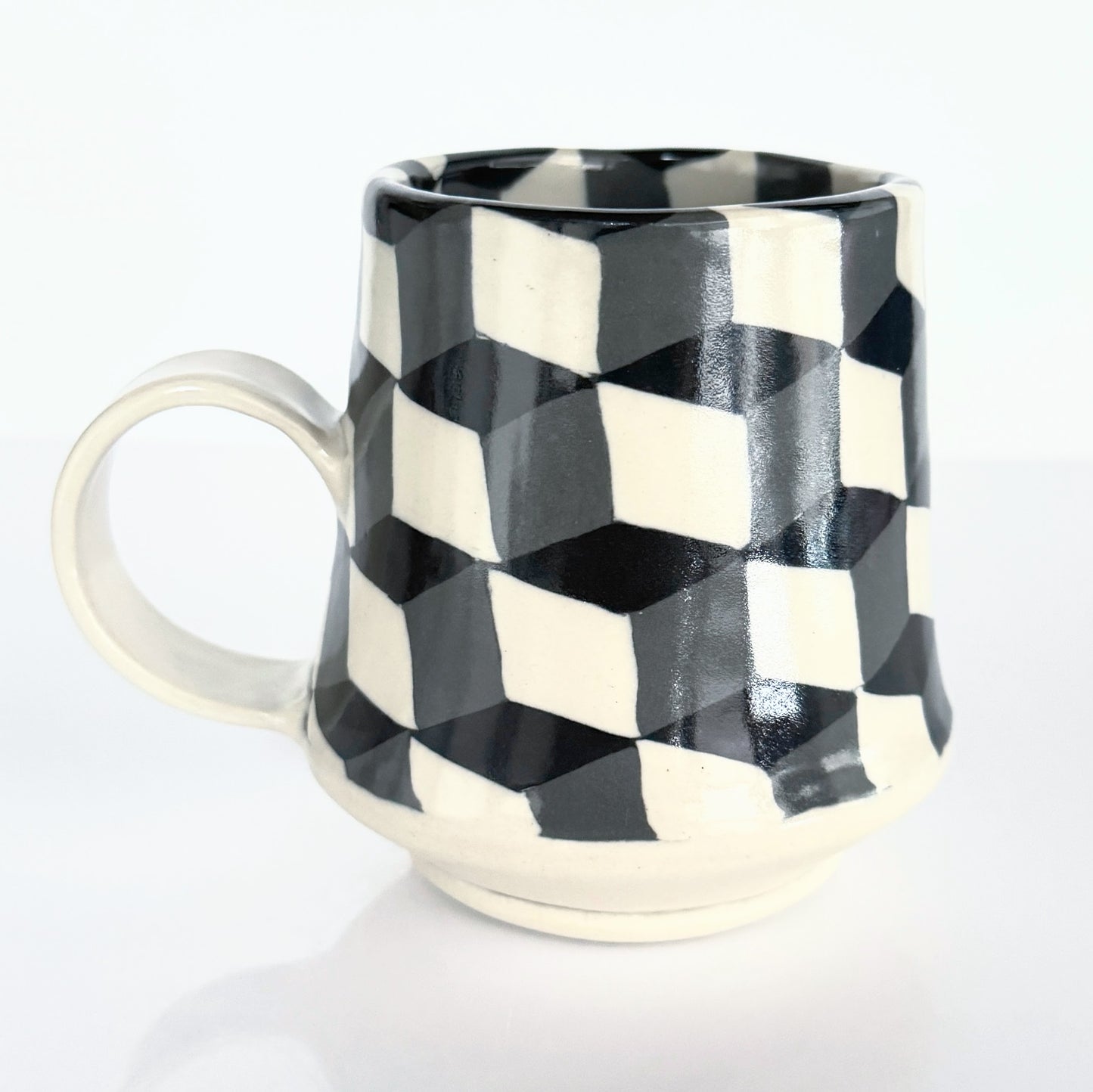 Black and White Cube Nerikomi Mug