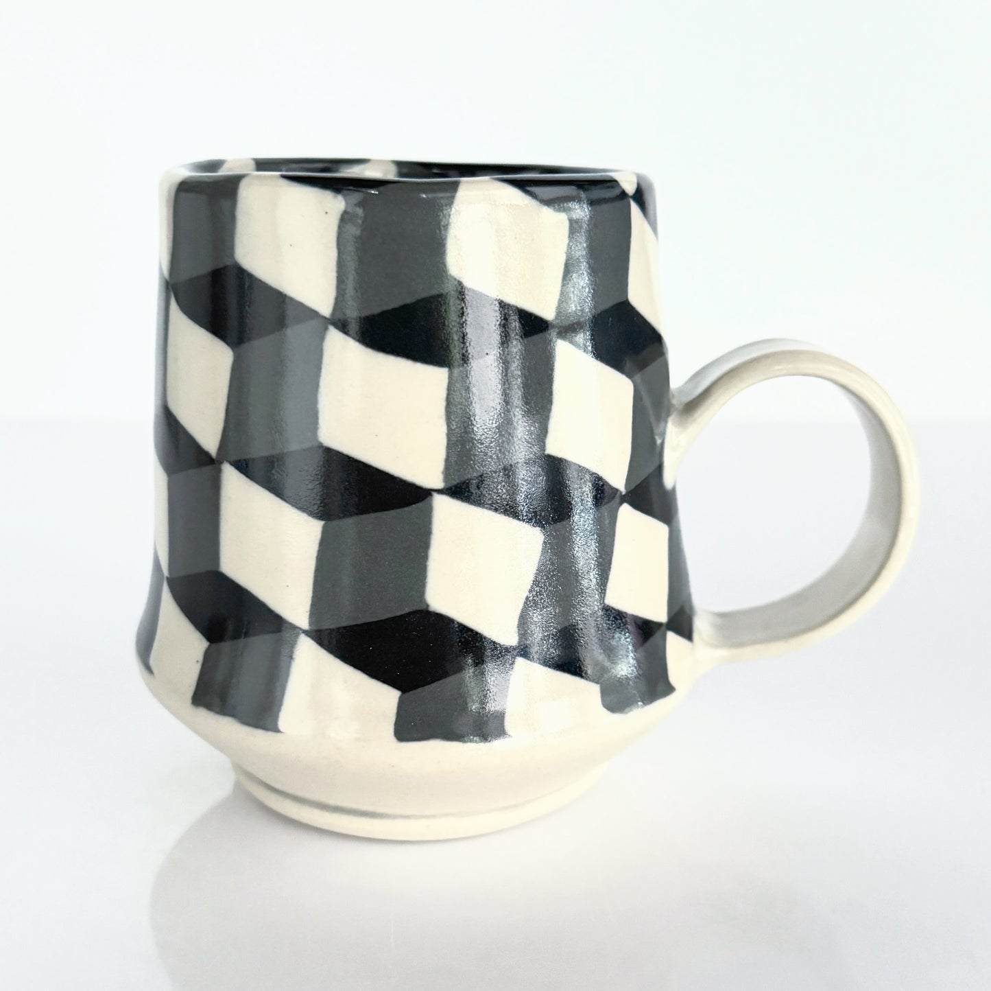 Black and White Cube Nerikomi Mug
