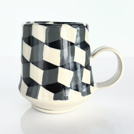 Black and White Cube Nerikomi Mug